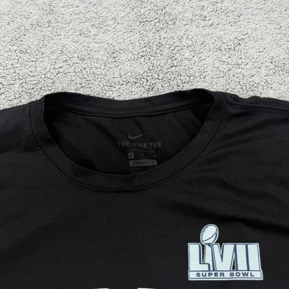 Philadelphia Eagles Shirt Mens Large Black NFL Football Super Bowl Nike Swoosh